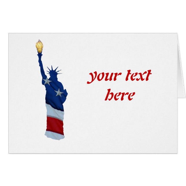 frihetsgudinnan hälsningskort (Framsidan Horizontal)