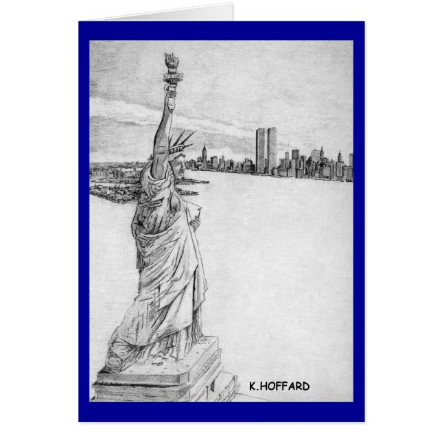 Frihetsgudinnan Hälsningskort (Framsidan)