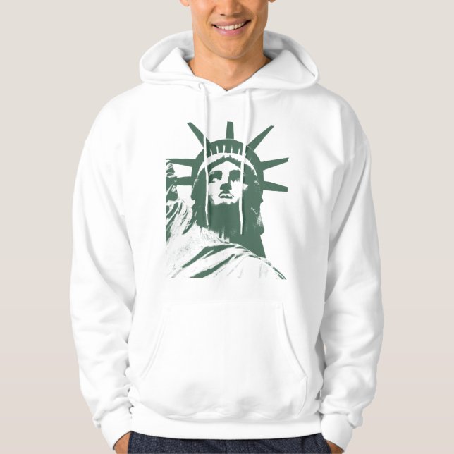 Frihetsgudinnan Hooded Sweatshirt New York Shirt (Framsida)