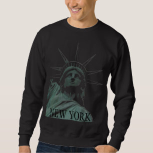 Frihetsgudinnan Hoodie Tröja New York Tröja Lång Ärmad Tröja