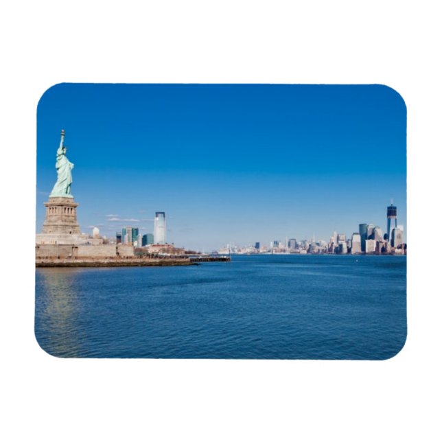 Frihetsgudinnan, Hudson River och Manhattan Magnet (Horisontell)