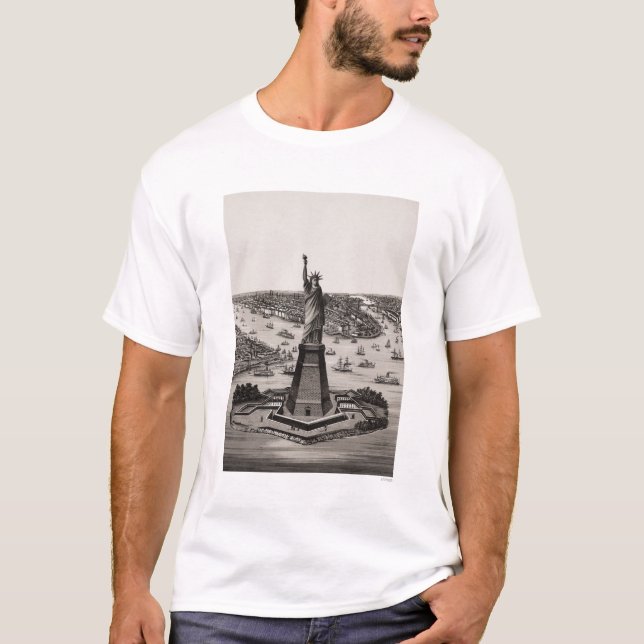 Frihetsgudinnan i den New York hamnen Tee (Framsida)