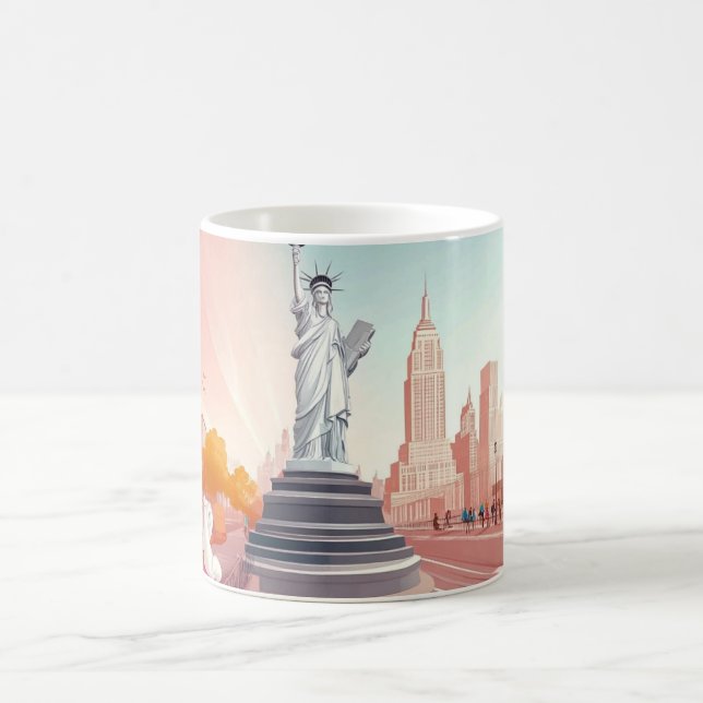 Frihetsgudinnan i New York City.  Kaffemugg (Center)