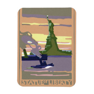 Frihetsgudinnan i New York City, Vintage Resa Magnet