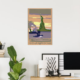 Frihetsgudinnan i New York City, Vintage resor Poster