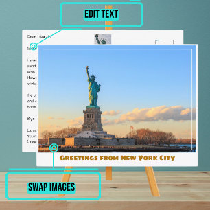 Frihetsgudinnan i New York City Vykort