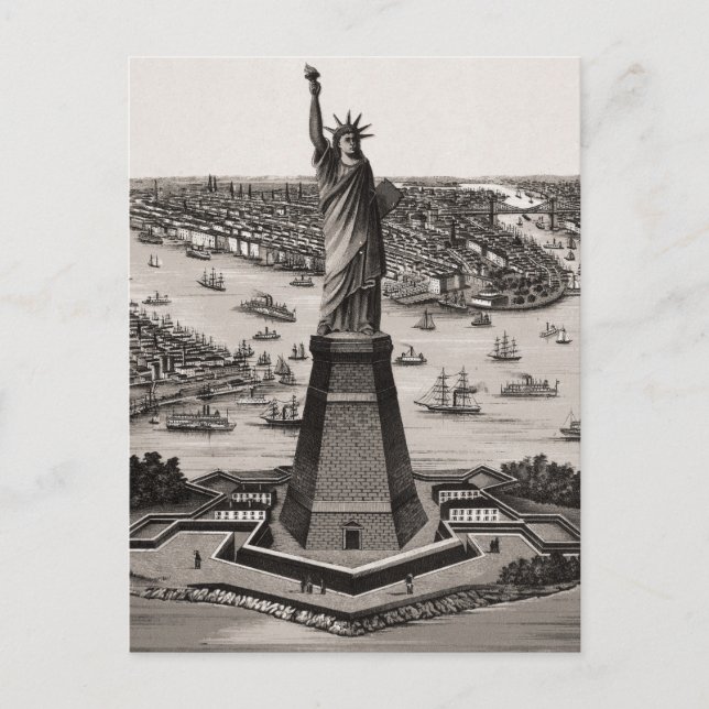 Frihetsgudinnan i New York Harbour Vykort (Framsida)