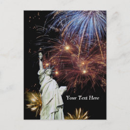 FRIHETSGUDINNAN - INDEPENDENCE DAY FIRANDE VYKORT