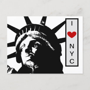 Frihetsgudinnan Kärlek New York City Pop Art Vykort
