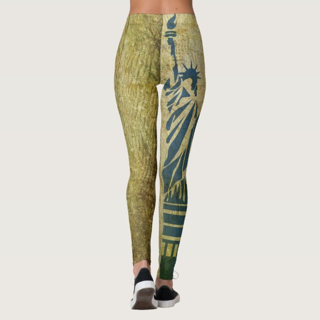 Frihetsgudinnan Kvinnors bensin Leggings (Baksida)
