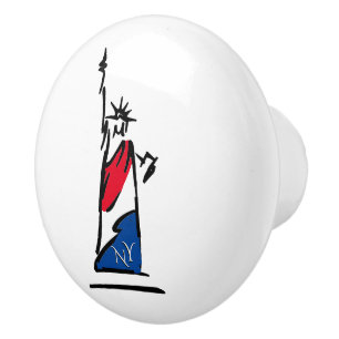 Frihetsgudinnan / Lady Liberty-ränder Knopp