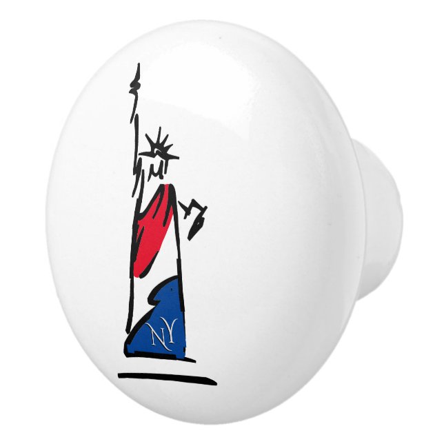 Frihetsgudinnan / Lady Liberty-ränder Knopp (Höger)