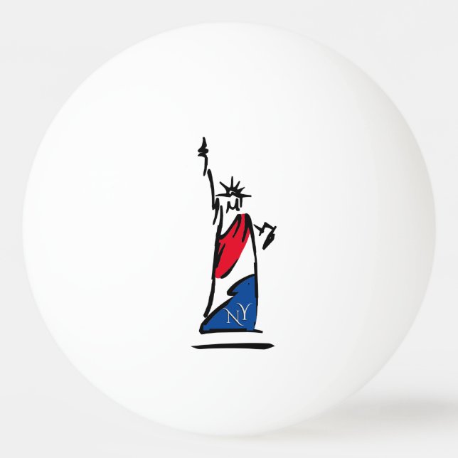 Frihetsgudinnan / Lady Liberty-ränder Pingisboll (Framsidan)