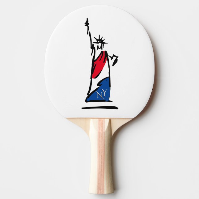 Frihetsgudinnan / Lady Liberty-ränder Pingisracket (Framsidan)