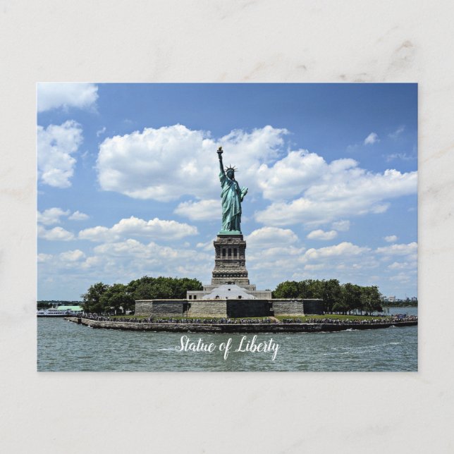 Frihetsgudinnan, Liberty Island Vykort (Framsida)