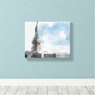 Frihetsgudinnan Manhattan Skyline Canvas Wall