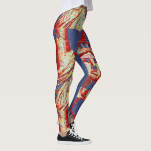Frihetsgudinnan med 4 juli Ord Cloud Leggings