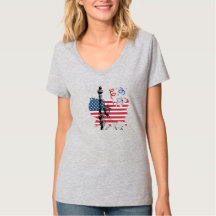 Frihetsgudinnan med amerikansk flagga – Patriotisk
