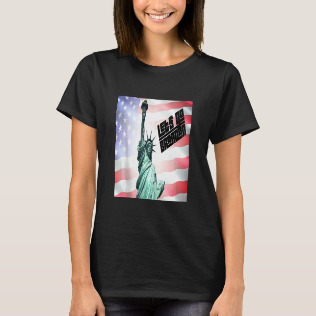 Frihetsgudinnan med amerikansk Flagga T Shirt (Framsida)