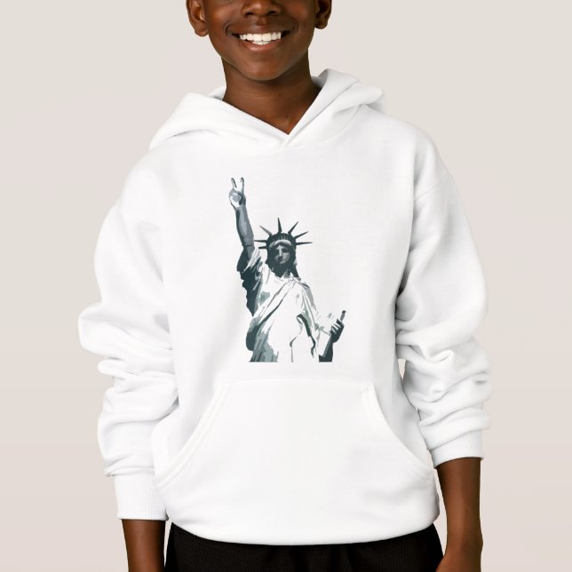 Frihetsgudinnan… med en vridning av peace. tee shirt (Framsida)