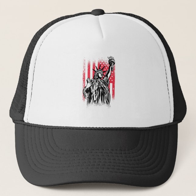 Frihetsgudinnan med USA-flagga Keps (Framsida)