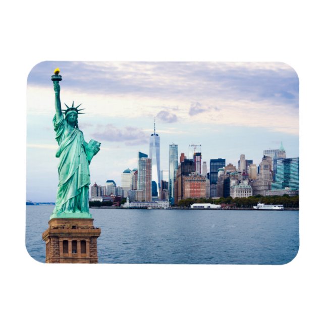 Frihetsgudinnan med World Trade Center Magnet (Horisontell)