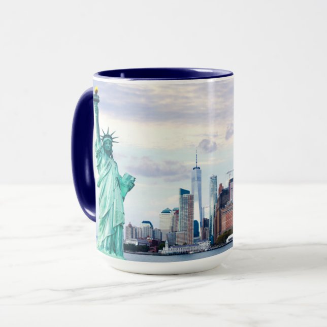 Frihetsgudinnan med World Trade Center Mugg (Framsida vänster)