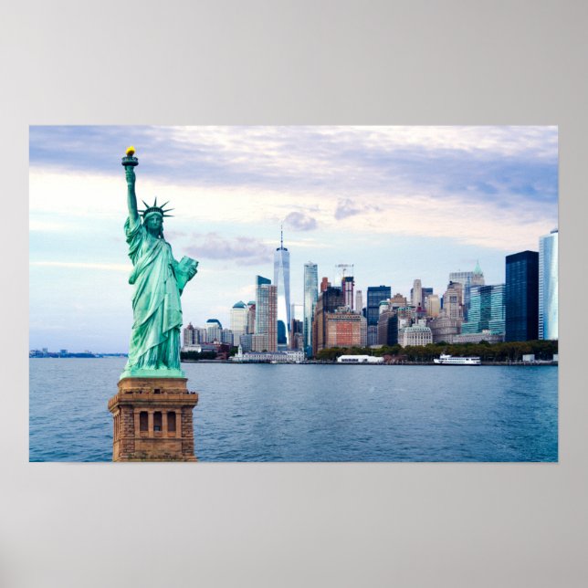 Frihetsgudinnan med World Trade Center Poster (Framsidan)