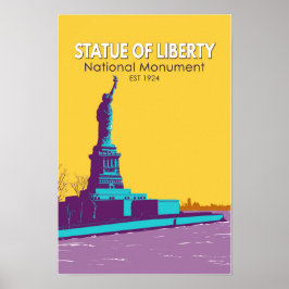 Frihetsgudinnan National Monument Liberty Island Poster