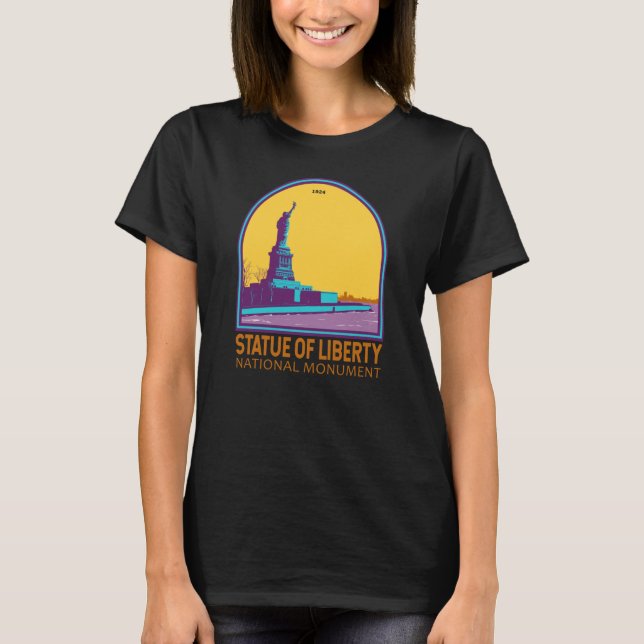Frihetsgudinnan National Monument Liberty Island T Shirt (Framsida)