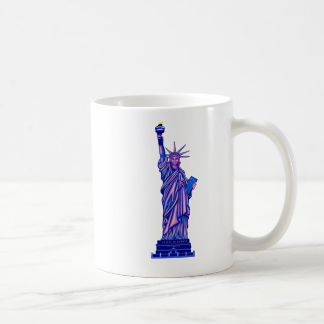 Frihetsgudinnan-New York City-4 juli-4 Kaffemugg (Höger)