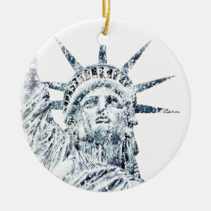 Frihetsgudinnan New York City Julgransprydnad Keramik