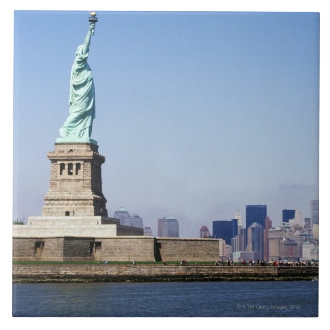 Frihetsgudinnan New York City, New York Kakelplatta (Framsidan)