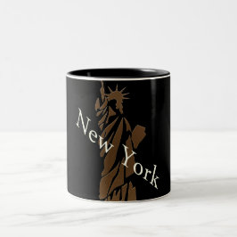 Frihetsgudinnan New York Design Två-Tonad Mugg