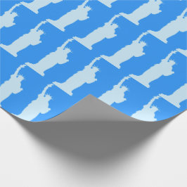 Frihetsgudinnan New York Elegant Blue Mönster Presentpapper