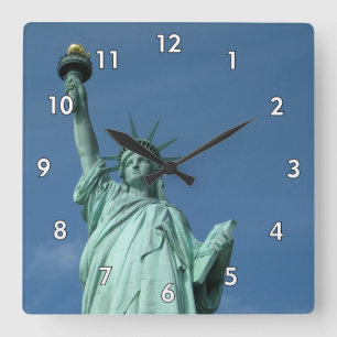Frihetsgudinnan New York Fyrkantig Klocka