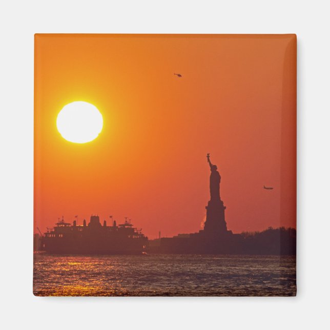 Frihetsgudinnan, New York Harbour, NY, USA Magnet (Framsidan)