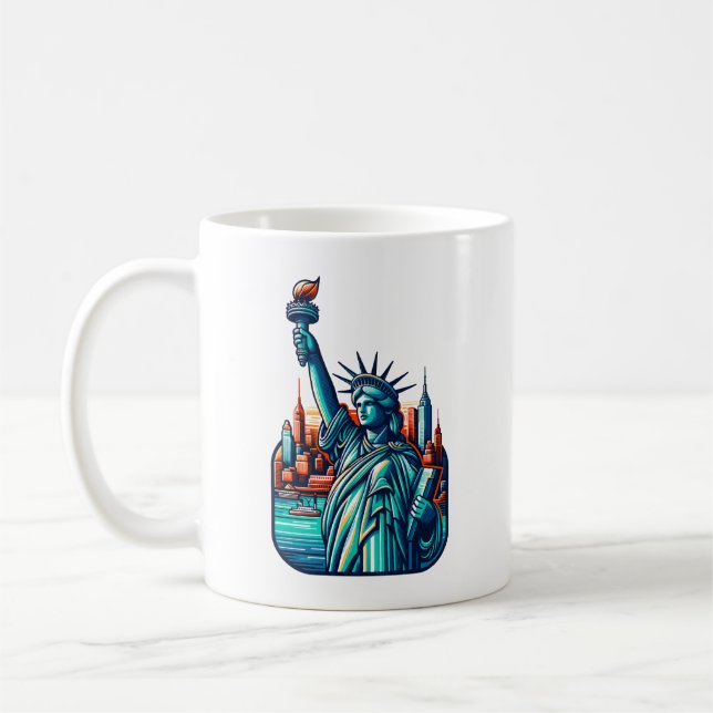 Frihetsgudinnan New York Kaffemugg (Vänster)