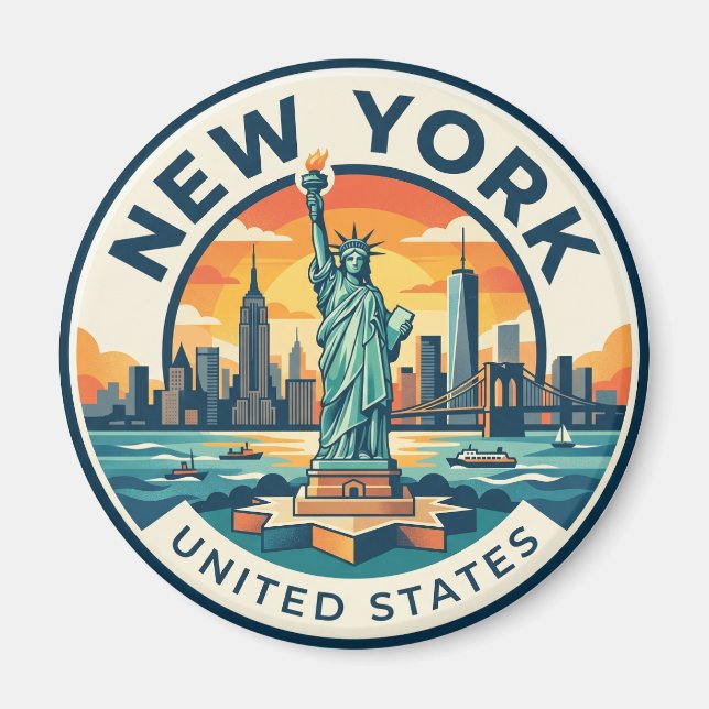 Frihetsgudinnan New York Magnet (Framsidan)