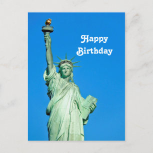frihetsgudinnan New York Photo Birthday Vykort