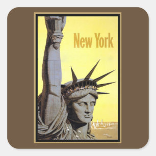 Frihetsgudinnan New York resposter Fyrkantigt Klistermärke