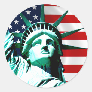 Frihetsgudinnan New York Runt Klistermärke