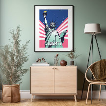 Frihetsgudinnan New York Vibrant Pop Art