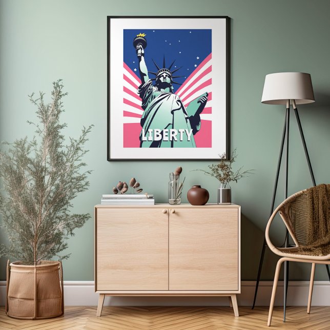 Frihetsgudinnan New York Vibrant Pop Art Poster (Skapare uppladdad)