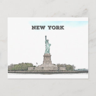 Frihetsgudinnan - New York Vykort