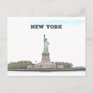 Frihetsgudinnan - New York Vykort