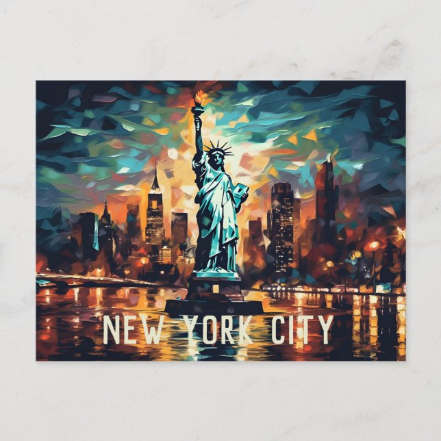 Frihetsgudinnan New York-vykort Vykort (Framsida)