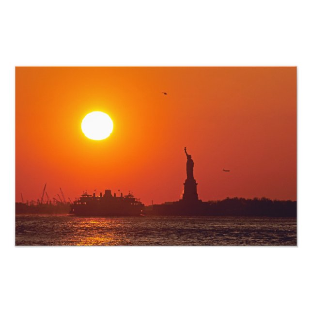 Frihetsgudinnan, New Yorks hamn, NY, USA, Fototryck (Framsidan)
