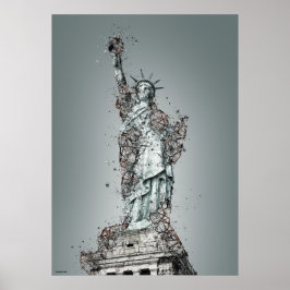 Frihetsgudinnan New Yorks moderna konst på Poster