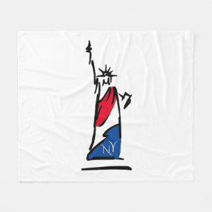 Frihetsgudinnan NY Red White och Blue Fleecefilt